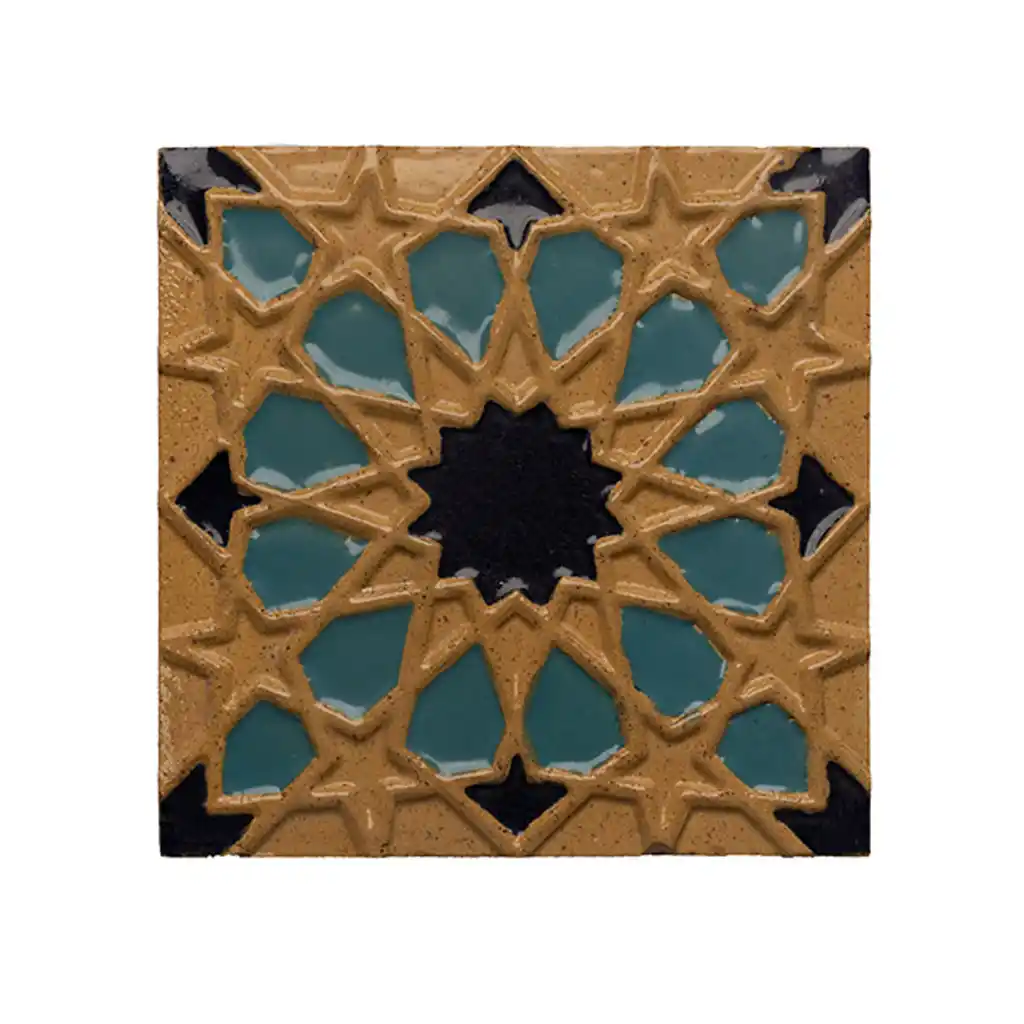 20 x 20 multi-colored embossed tile