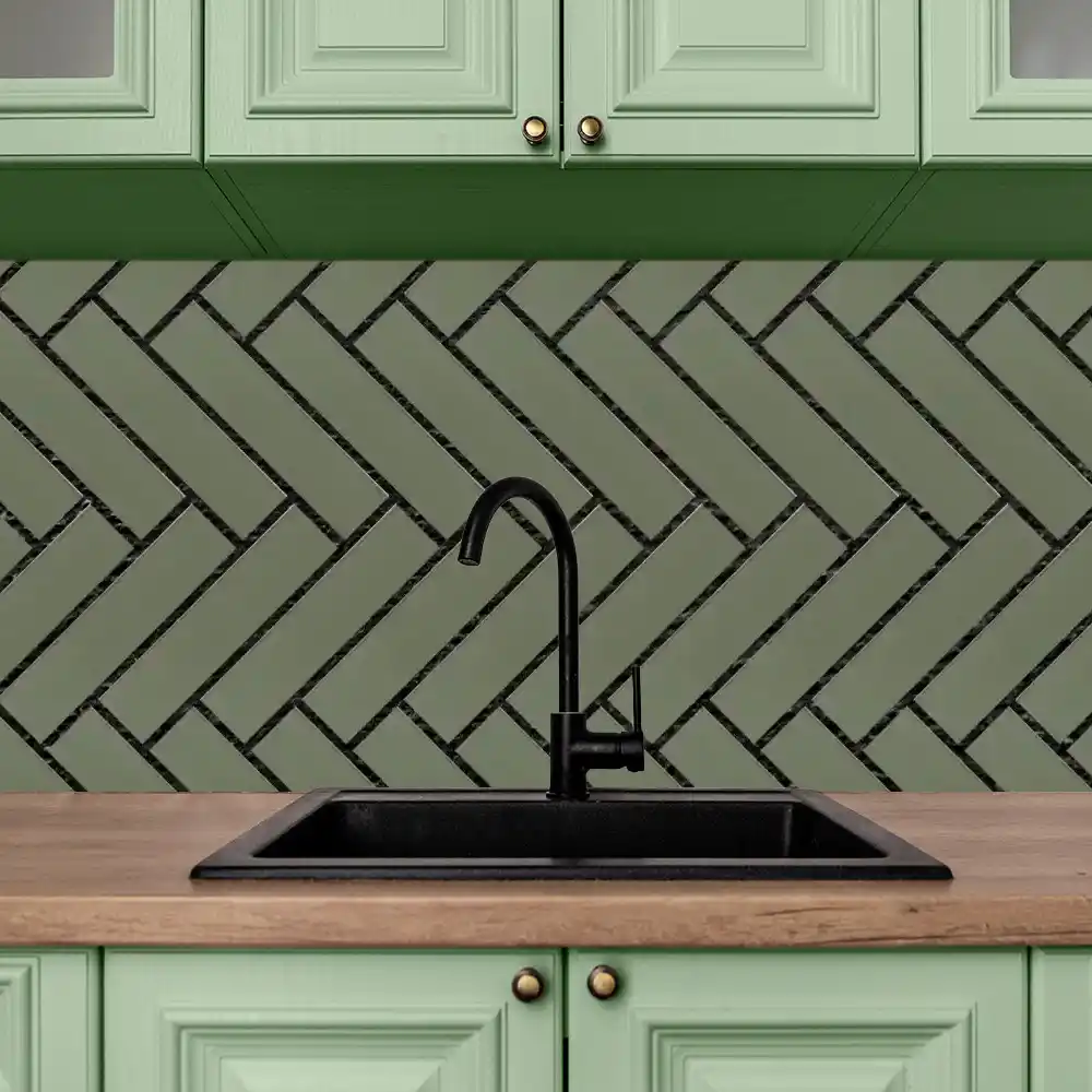 Benton green subway tile