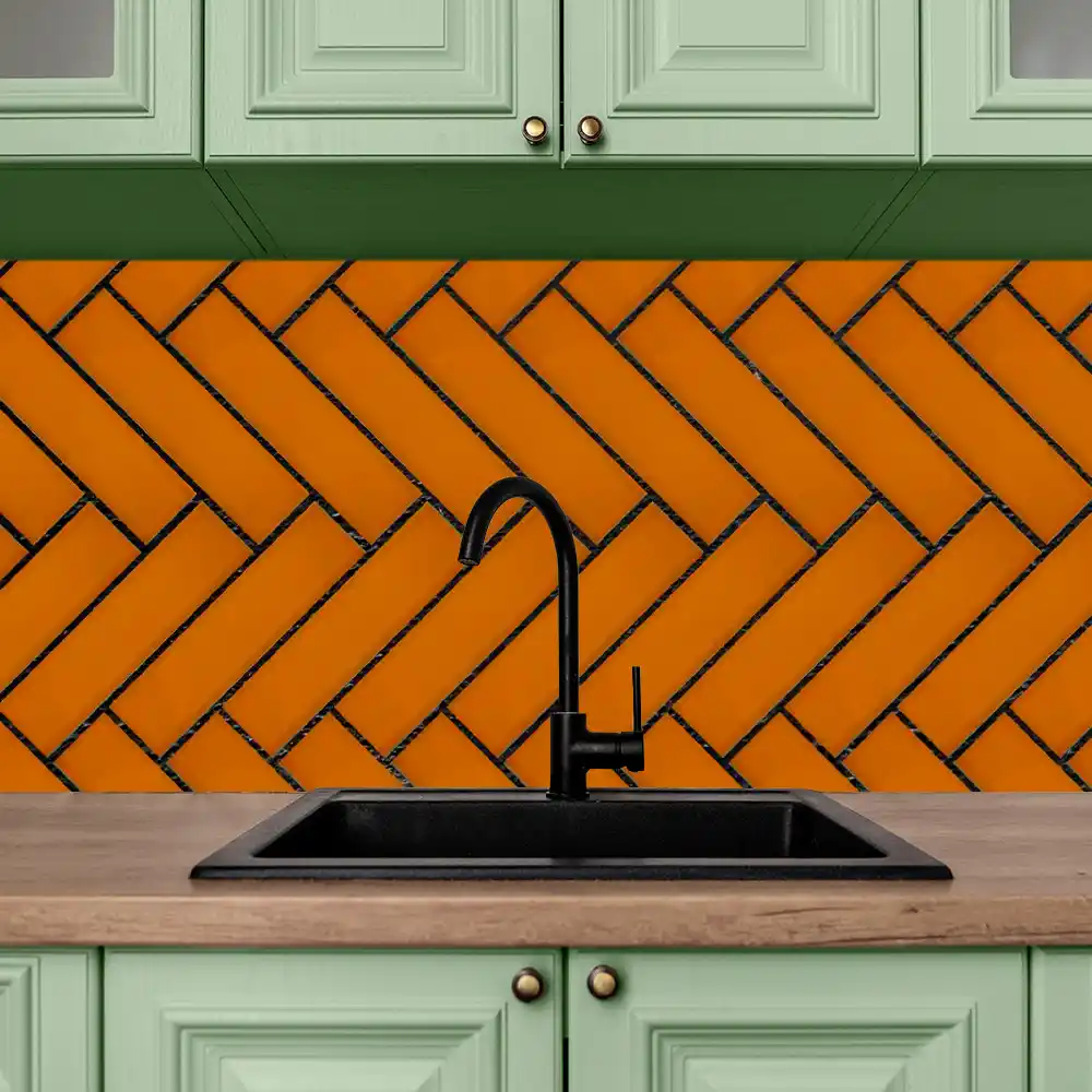 Subway tile Brick orange