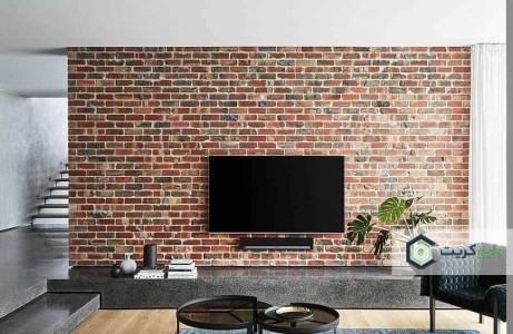 What type of glazed brick is suitable for behind a TV